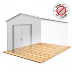 Gardy Shelter Abri de jardin bois 5 à 10 m² Bois massif Marron 8.88m²