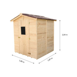 Abri de jardin en bois 2,56m² + plancher - Habrita