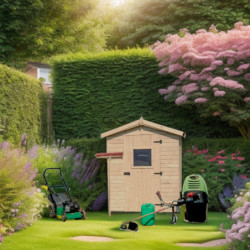 Abri de jardin en bois 2,56m² + plancher - Habrita