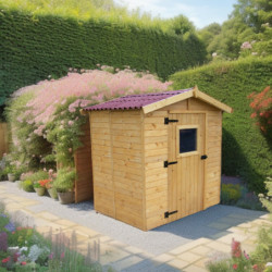 Abri de jardin en bois 2,56m² + plancher - Habrita