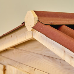 Abri de jardin en bois massif 20m² – madriers 28mm - Habrita