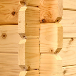 Abri de jardin en bois massif 20m² – madriers 28mm - Habrita