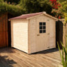 Abri de jardin en bois massif 3,8m² – madriers 20mm - Habrita