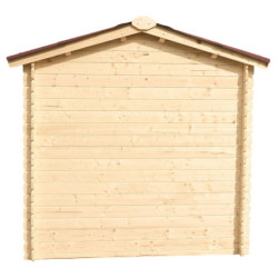 Abri de jardin en bois massif 3,8m² – madriers 20mm - Habrita