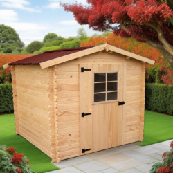 Abri de jardin en bois massif 3,8m² – madriers 20mm - Habrita