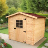 Abri de jardin en bois massif 3,8m² – madriers 20mm - Habrita