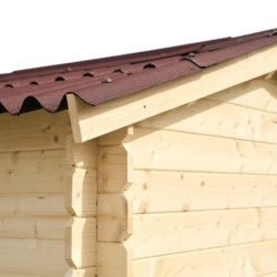 Abri de jardin en bois massif 3,8m² – madriers 20mm - Habrita