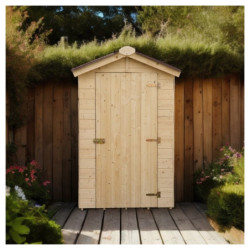 Abri en bois massif certifié 2,03m² - panneaux 16mm + plancher