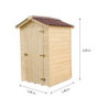 Abri en bois massif certifié 2,03m² - panneaux 16mm + plancher