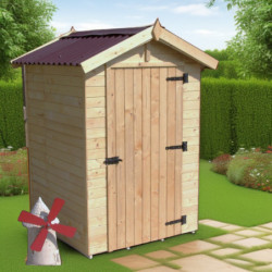 Abri en bois massif certifié 2,03m² - panneaux 16mm + plancher