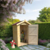 Abri en bois massif certifié 2,03m² - panneaux 16mm + plancher