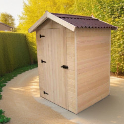 Abri en bois massif certifié 2,03m² - panneaux 16mm + plancher