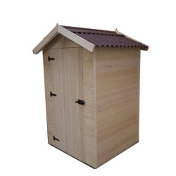 Abri en bois massif certifié 2,03m² - panneaux 16mm + plancher