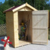 Abri en bois massif certifié 2,03m² - panneaux 16mm + plancher