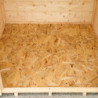 Abri en bois massif certifié 2,03m² - panneaux 16mm + plancher