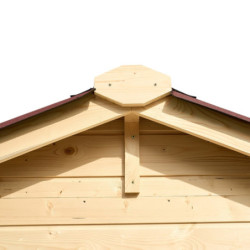 Abri en bois massif certifié 2,03m² - panneaux 16mm + plancher
