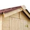 Abri en bois massif certifié 2,03m² - panneaux 16mm + plancher