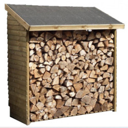 Abri range-bûches 2 stères en bois traité autoclave - Habrita