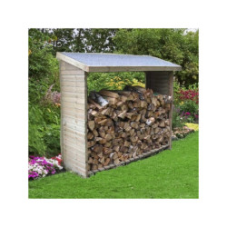 Abri range-bûches 2 stères en bois traité autoclave - Habrita