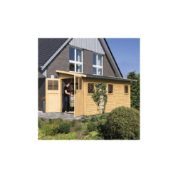 Abri de jardin adossé en bois certifié 8m² Juist 5 - Karibu