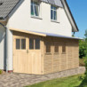 Abri de jardin adossé en bois certifié 8m² Juist 5 - Karibu