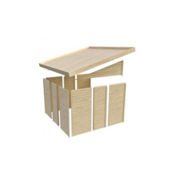 Abri adossé Juist 2 en bois certifié 3,28m² - Karibu