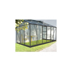 Chalet et Jardin Serre adossée Gris 9.61m²