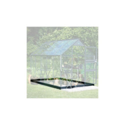 Embase pour serre Compact 5 m² en aluminium laqué noir - Juliana