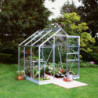 Serre de jardin 3,8 m² en aluminium et verre horticole Popular - Halls