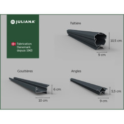 Serre de jardin 5m² en verre trempé Compact Nye - Juliana