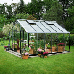 Serre de jardin 16,2m² en verre trempé Gardener - Juliana