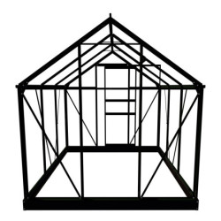 Serre de jardin 3,8 m² verte en verre horticole Popular - Halls