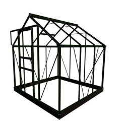 Serre de jardin 3,8 m² verte en verre horticole Popular - Halls