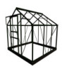 Serre de jardin 3,8 m² verte en verre horticole Popular - Halls