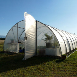 Serre tunnel maraîchère semi professionnelle 54m² double porte - RICHEL