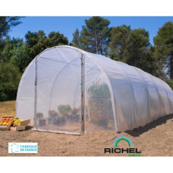 Serre de jardinage pieds droits 22,5m² - 3x7,5m - avec 2 portes RICHEL