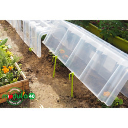 Tunnel de forçage 3 bases soit 1,17m² + 2 embouts + 10 piquets Modul'o 40