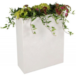Bac à plantes en fibre de terre 80x30xH.92cm blanc