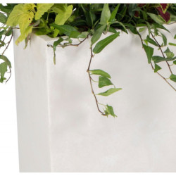 Bac à plantes en fibre de terre 80x30xH.92cm blanc