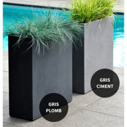 Bac à plantes en fibre de terre 80x30xH.92cm ciment