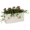 Jardinière en fibre de terre 100x45x45cm blanc - MegaCollections