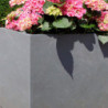 Jardinière en fibre de terre 100x45xH.45cm gris ciment