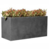 Jardinière en fibre de terre 100x45xH.45cm gris plomb