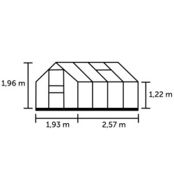 Serre de jardin 5m² en polycarbonate 4mm Popular - Halls