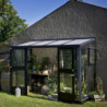 Serre Veranda aluminium anthracite et verre trempé 4,4m² Juliana	