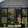 Serre Veranda aluminium anthracite et verre trempé 4,4m² Juliana	