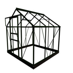 Serre de jardin 3,8 m² verte en polycarbonate Popular Halls