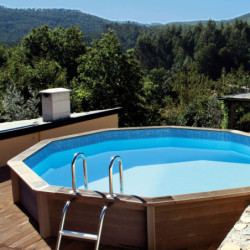 Piscine béton décagonale NATURALIS 1 - diam.4,93x1,28m
