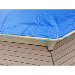 Bâche hiver pour piscine béton Naturalis 3 décagonale