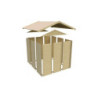 Abri de jardin Tobin 3 de 3,31m² panneaux bois 14mm - Karibu